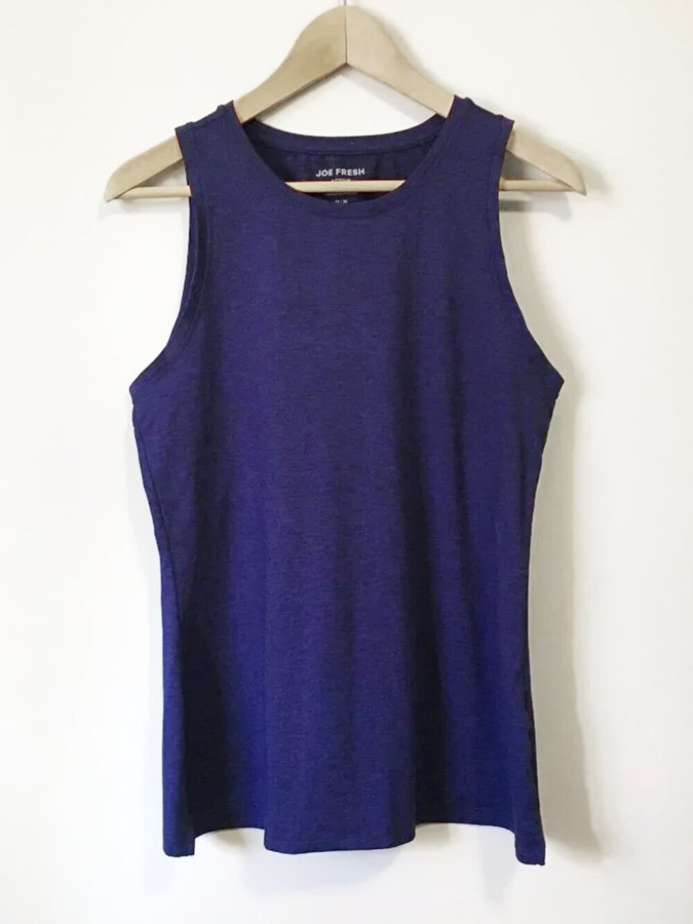 Joe Fresh Deep Midnight Blue High Neck Tank Top Medium Minimalist Basic